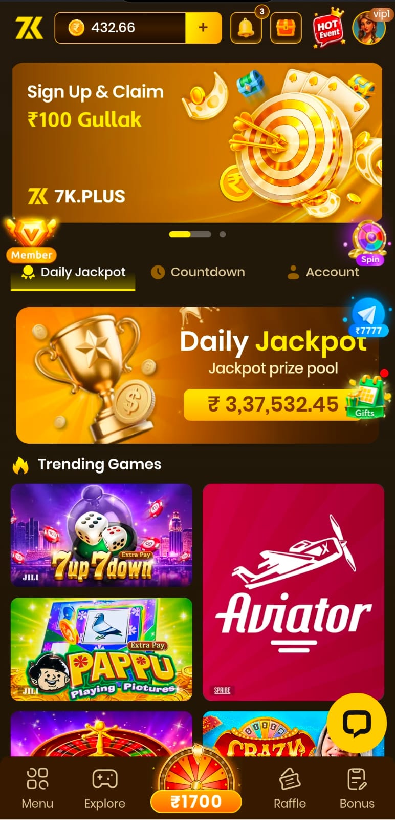 7K Game Golden Logo